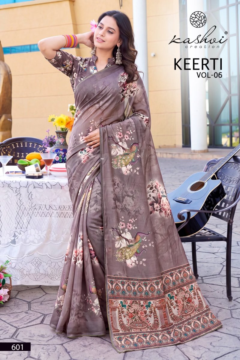 Keerti Vol 6 By Kashvi Raga Digital Printed Saree 